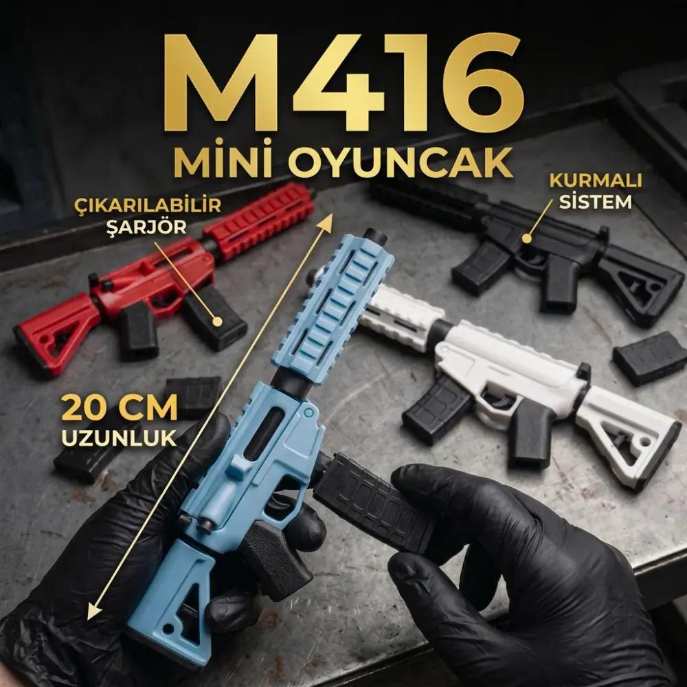 M416 Mini Oyuncak – Kurmalı & Çıkarılabilir Şarjörlü (20 cm)